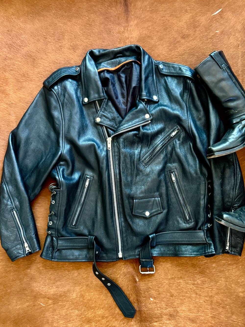 Men’s Biker Jacket Black 3XL | Milwaukee Leather Vintage Brando Style BRMC